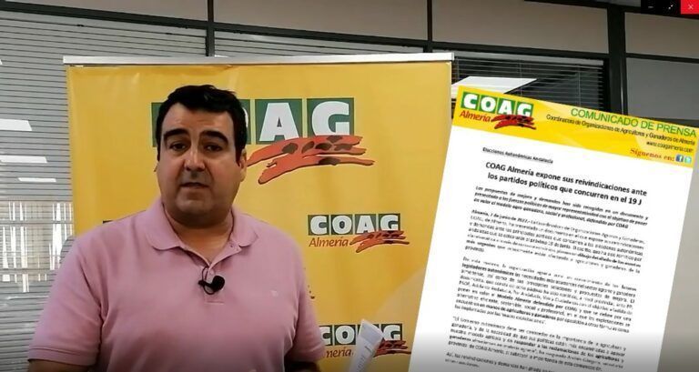 COAG Almería expone sus reivindicaciones ante los partidos políticos que concurren en el 19 J